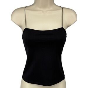 Intimately Free People Black Spaghetti Strap Crop Cami XS S Stretch